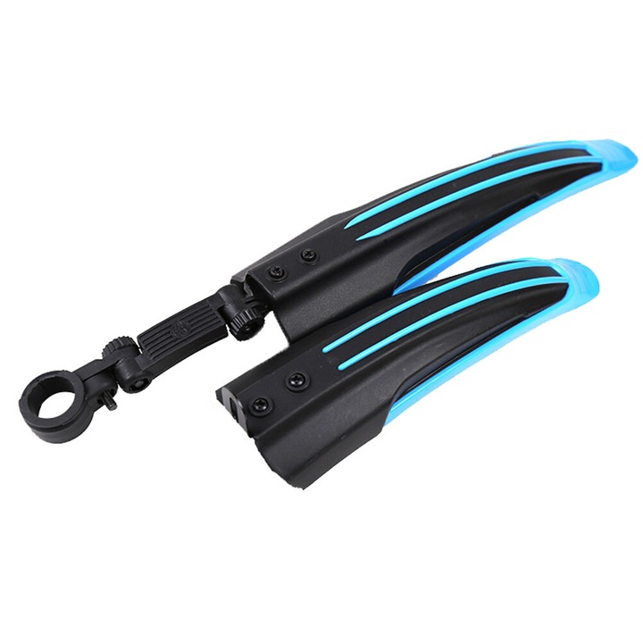 Aparatoare noroi pentru bicicleta ZYBLSSBB LSM2xh2343-BCS0122022, set fata-spate din plastic cu prindere rapida reglabila, albastru deschis, 55 x 28 x 7 cm