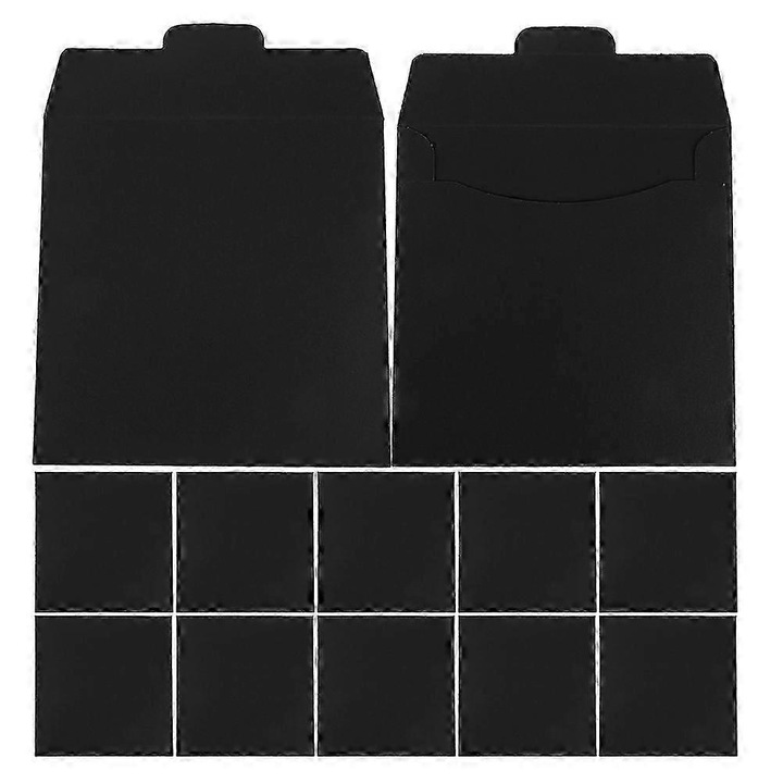 Kartondoboz CD-hez, E34-A192-e-1760-CJ, 12,5 x 12,5 x 0,5 cm, fekete, 12 db-os szett