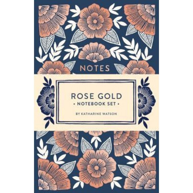 Rose Gold Notebook Set: Two Foil-Stamped Notebooks, Katharine Watson (Author)