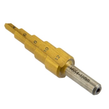 Burghiu in trepte trepte HSS, Geko G38504, dimensiune 4-12 mm Burghiu in trepte trepte HSS, Geko G38504, dimensiune 4-12 mm