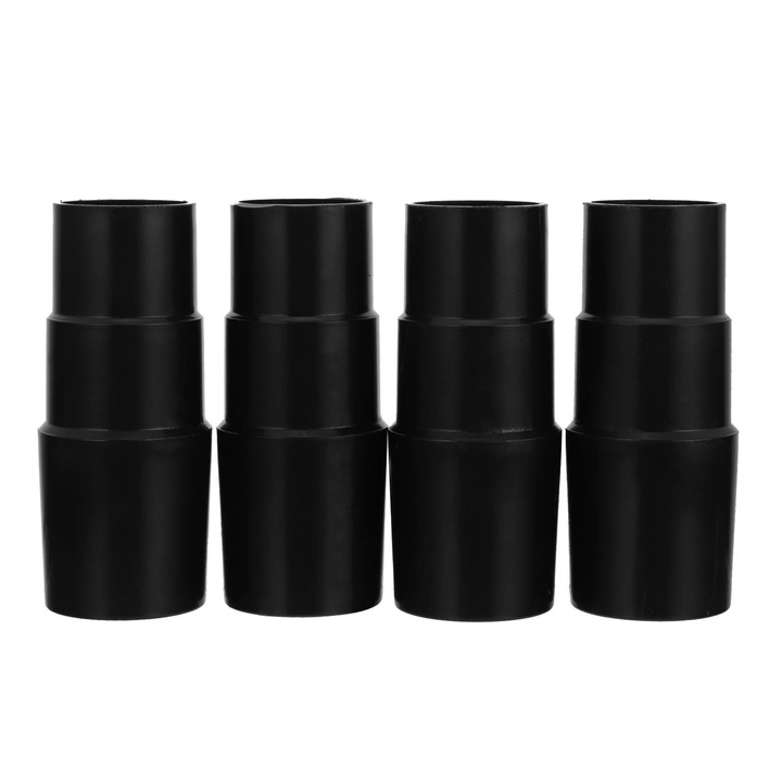 Adaptor convertor pentru furtun aspirator YANYXR BCS3563196, conector universal din plastic 9 x 3.5 x 3.5 cm, negru, set 4 bucati