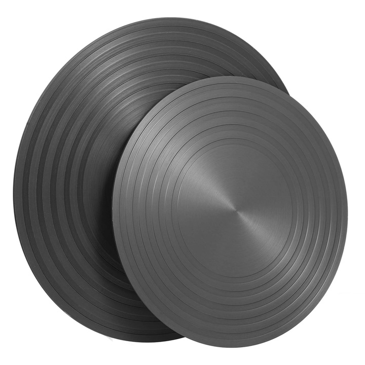 Dispersor de caldura pentru aragaz YANYXR BCS2922093, placa difuzor din aluminiu non‑stick, set 2 buc., 20 cm/24 cm, negru