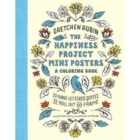 the happiness project mini posters a coloring book 20 hand-lettered quotes to pull out and frame gretchen rubin author imagen 3_0_
0