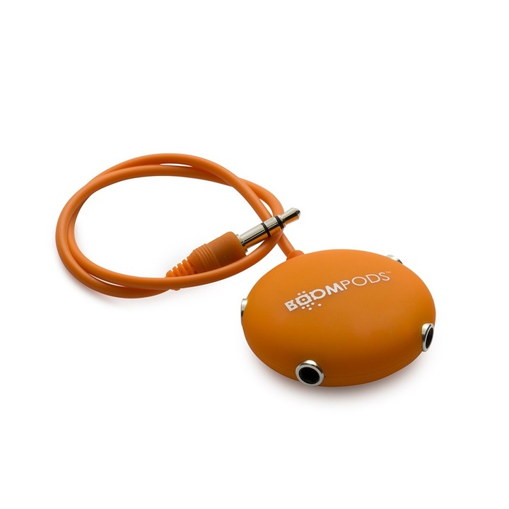 Adaptor Boompods Multipod Audio Splitter, Portocaliu