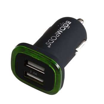 Incarcator auto Boompods Mini, Dual USB, 2.4A, Negru Incarcator auto Boompods Mini, Dual USB, 2.4A, Negru