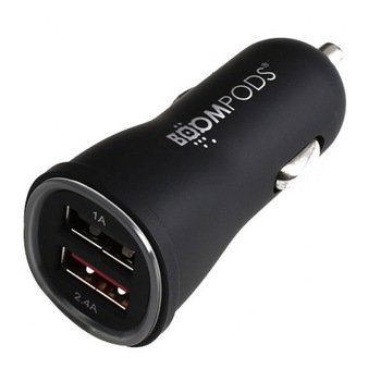 Incarcator auto Boompods, Dual USB, 3.4A, Negru Incarcator auto Boompods, Dual USB, 3.4A, Negru