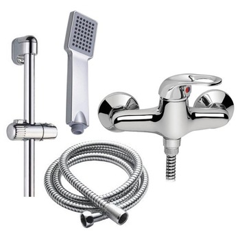 Set baterie dus cu bara, furtun si para de dus dreptunghiulara Set baterie dus cu bara, furtun si para de dus dreptunghiulara