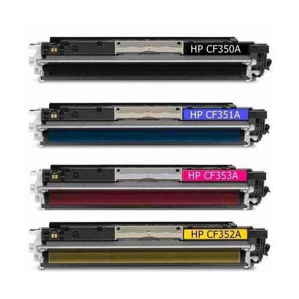 Set 4 buc Cartus Toner CF350A, CF351A, CF352A, CF353A Compatibil Premium Economy