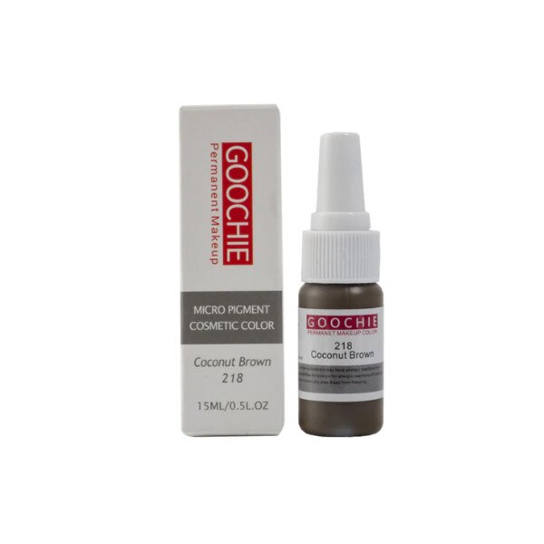 Pigment tatuaj cosmetic Goochie, 218 Coconut Brown, 15ml