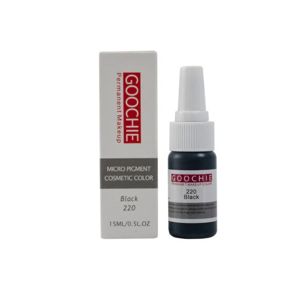 Pigment tatuaj cosmetic Goochie, 220 Black, 15ml