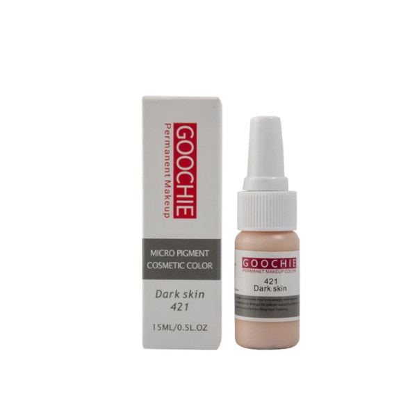 Pigment tatuaj cosmetic Goochie, 421 Dark Skin, 15ml