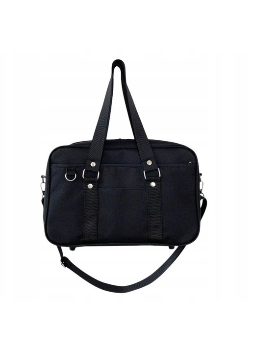 Geanta de umar japoneza din material Oxford, capacitate mare, cu barete duble si curea reglabila, negru, 33 x 10 x 23 cm