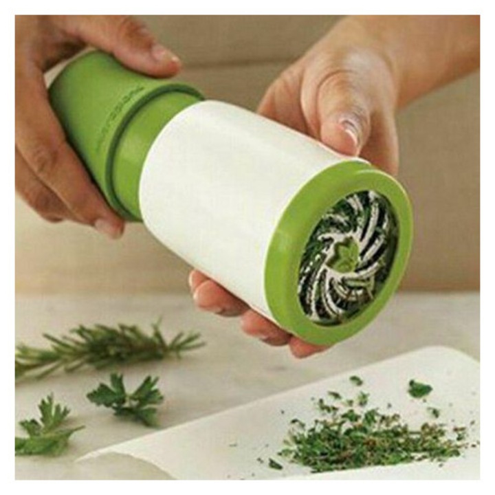 Razatoare de branza cu rezervor emag-xkx-260807-10, lame interschimbabile din otel inoxidabil, corp din ABS alimentar, capac de depozitare, verde/alb