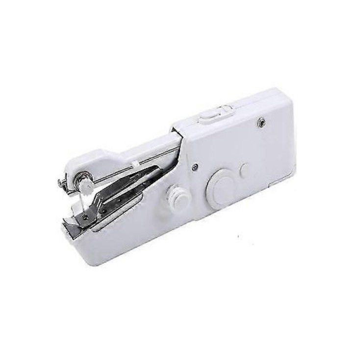 Masina de cusut portabila manuala PRE-FU-CJk0515-26-0807-1079, mini, cu un singur fir, set 23 accesorii, alb