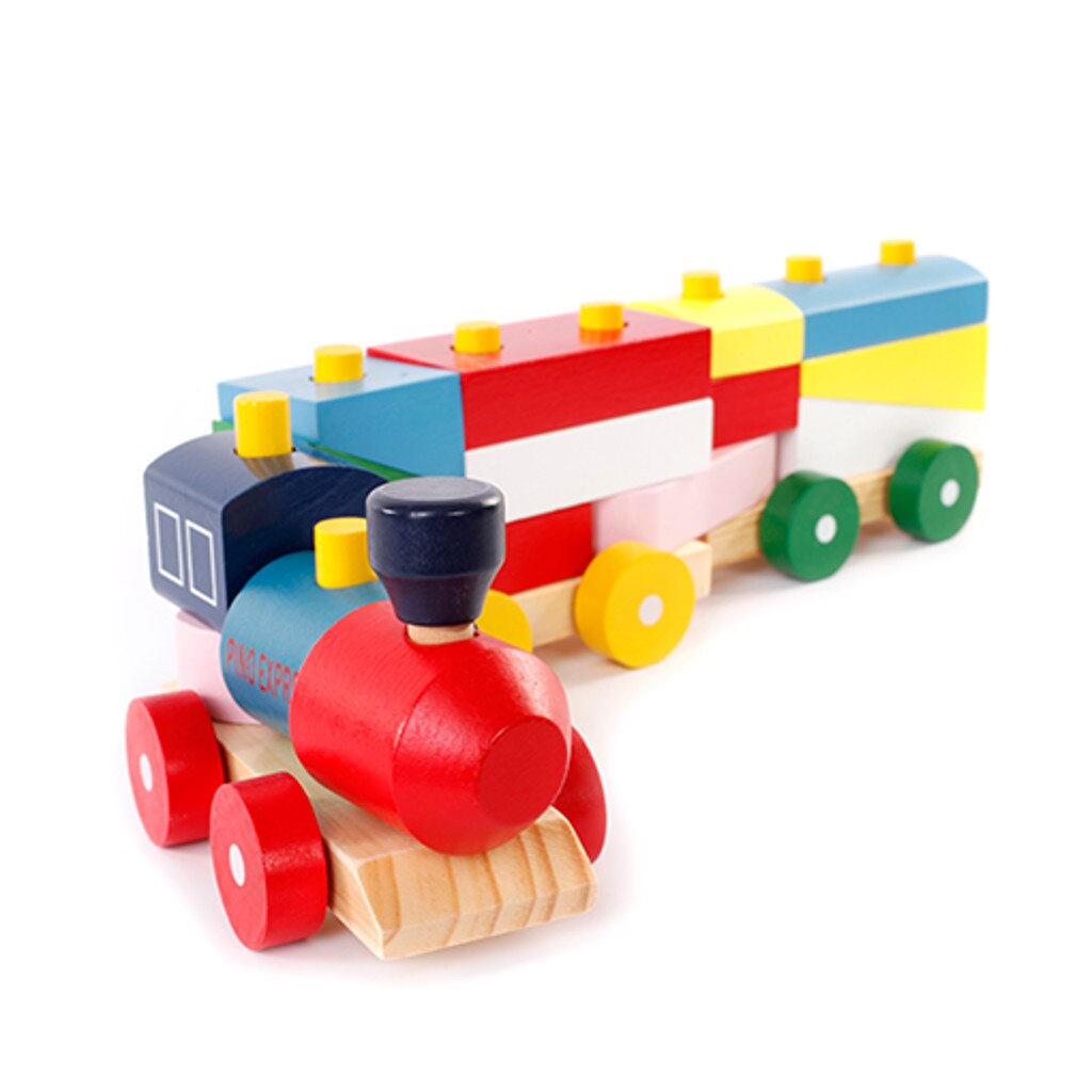 Set constructie din lemn, Pino, Trenulet Pino Express