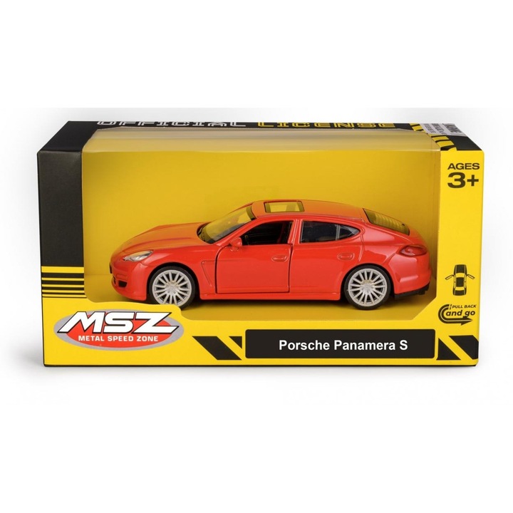 MSZ Porsche Panamera S 1:5 gyűjthető modell, fém, piros