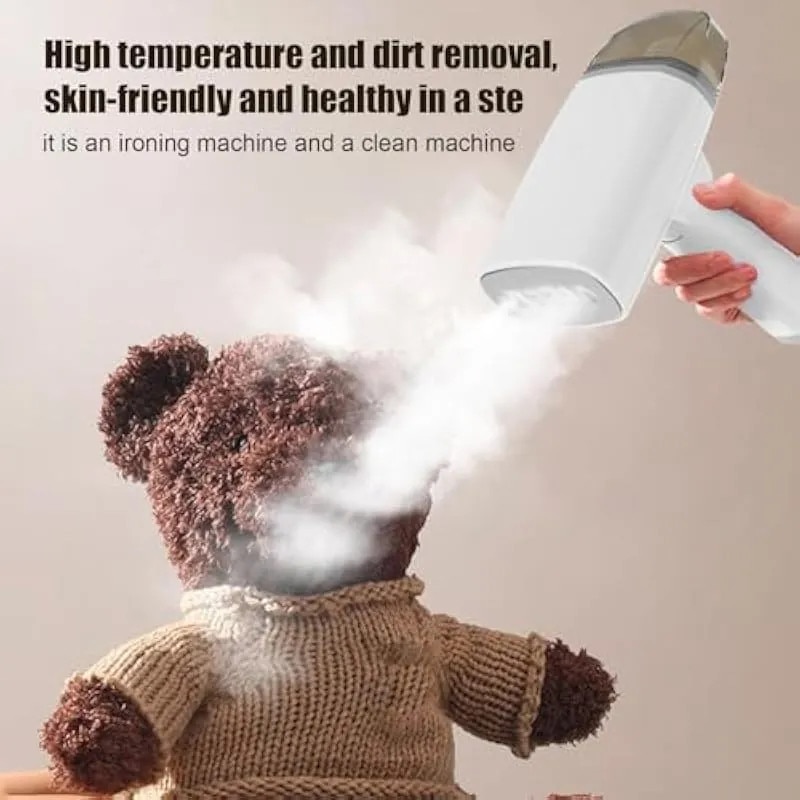 Fier de calcat cu abur portabil K0575-260807-1555-AMC, 1300 W, pliabil, anti-scurgere, functie verticala si orizontala, alb