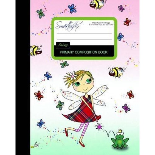 Primary Composition Book - Fairy: Kids School Exercise Book with Butterflies, Bees & Frog [ Times Tables * Wide Ruled * Large Notebook * Color * Perfe, Smart Bookx (Author)