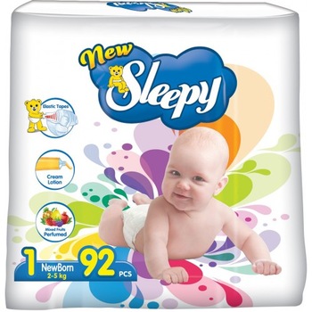 Scutece New SLEEPY Jumbo 1 NEW BORN 2-5kg, 92 bucati Scutece New SLEEPY Jumbo 1 NEW BORN 2-5kg, 92 bucati
