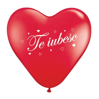 Baloane inima 30 cm rosii inscriptionate Te Iubesc 100 buc Baloane inima 30 cm rosii inscriptionate Te Iubesc 100 buc