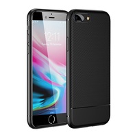 husa iphone 8 plus  iphone 7 plus cu fibra de carbon slim antisoc carcasa spate negru imagen 55_0_
0