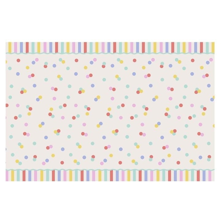 PartyDeco Konfetti 787748 papír abrosz, többszínű, 180 x 120 cm