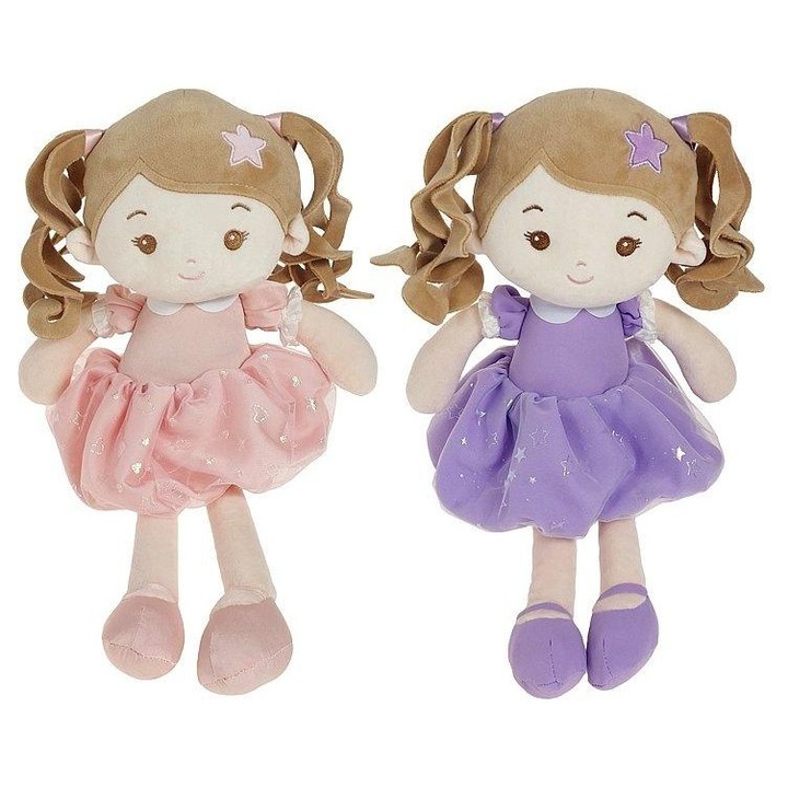 Papusa de plus ADAR 790551, moale, 40 cm, multicolor, pentru copii 3+
