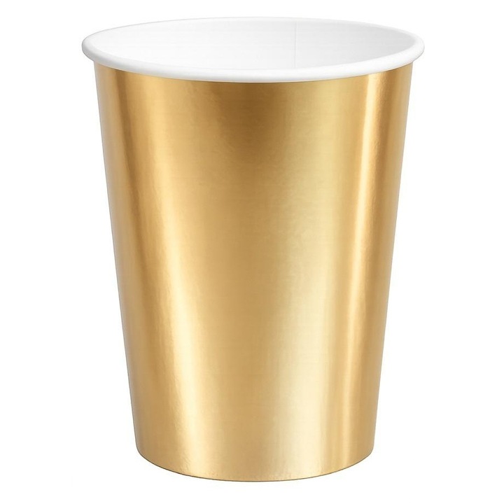 Godan papírpoharak 250 ml, arany, 6 db-os szett