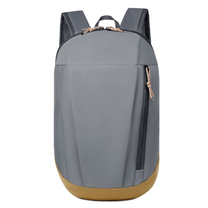YANYXR, rucsac laptop din material textil cu baza din PU rezistent la apa, convertibil cu buzunare multiple, BCS3251863, gri/maro