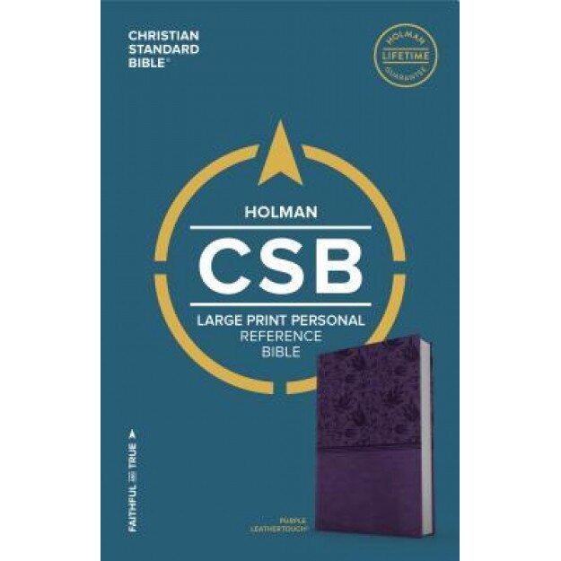 CSB Large Print Personal Size Reference Bible, Purple Leathertouch, Holman Bible Staff (Editor)