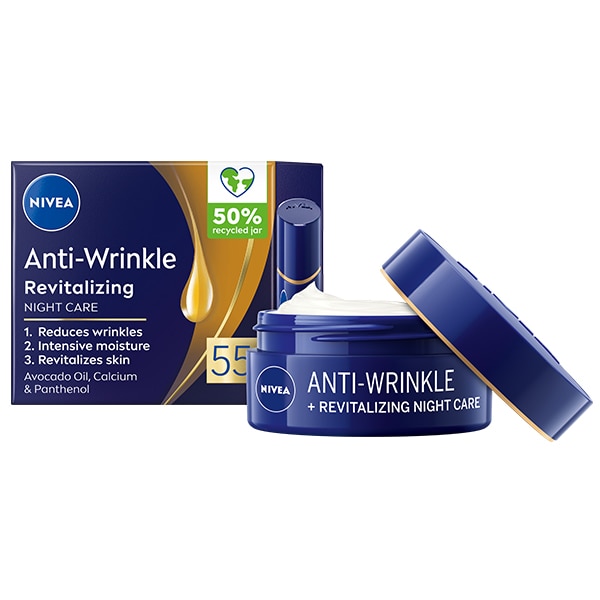 Crema de noapte NIVEA antirid + revitalizare 55+, 50 ml