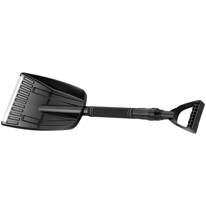 Lopata pentru zapada ZYBLSSBB LSM2xh3688-BCS0060220, telescopica demontabila din ABS/EVA cu margine metalica, negru, 86 x 21.5 cm