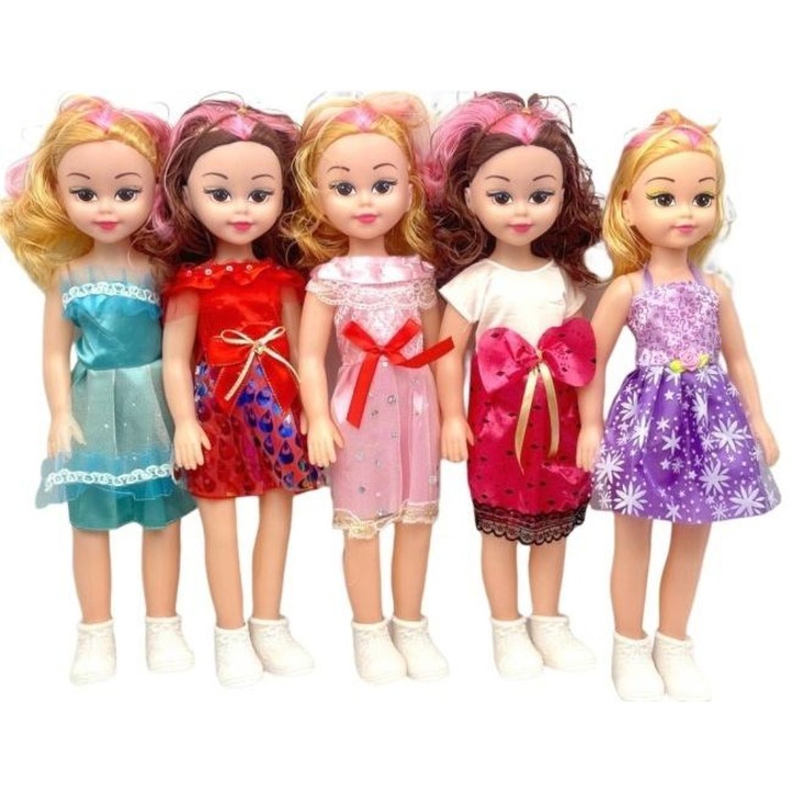 Papusa de moda Merkpol 784118, par lung cu suvite roz, vinil, in cutie cu fereastra, multicolor