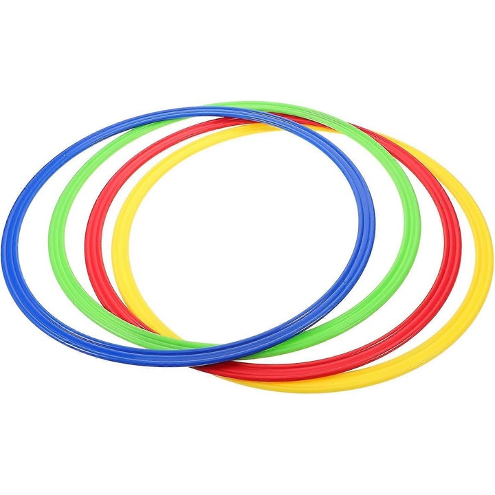 Cercuri de agilitate pentru antrenament FG123K0225-260807-1388, plastic rezistent, multicolor, set 4 buc