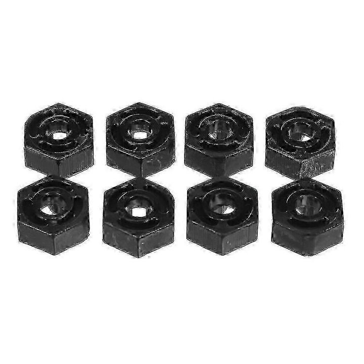 Adaptor hex pentru roti 12010 compatibil Eachine EC35 1/14, plastic, negru, set 8 buc