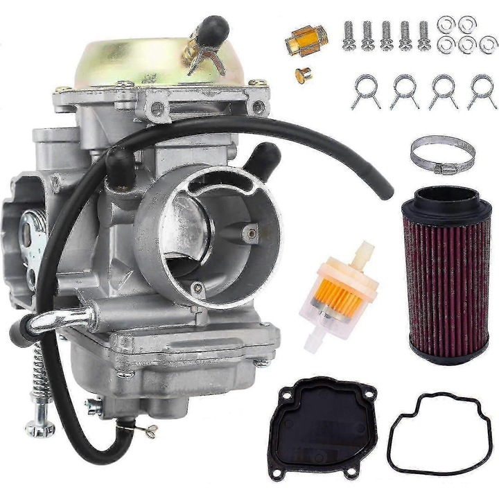 Carburator FG123K0225-260807-3178, pentru Polaris (modele selectate), diametru admisie 34 mm, include filtru combustibil si filtru aer, argintiu