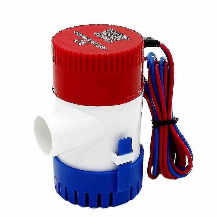 Pompa de sentina submersibila FG123K0225-260807-5266, 12 V, 1100 GPH, automata, pentru barci si iahturi, multicolor
