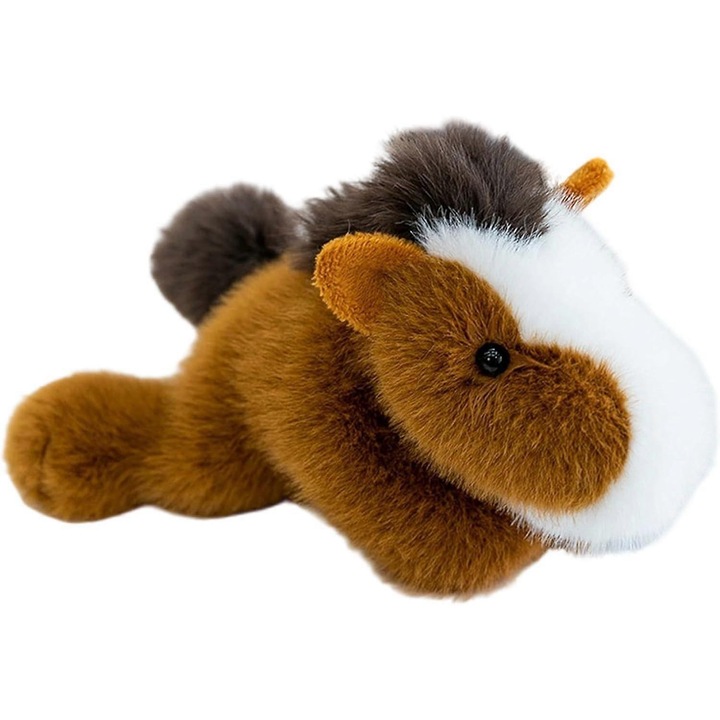 Magnet de frigider din plus FG123K0225-260807-1403, in forma de animal culcat, maro/alb, 15 cm