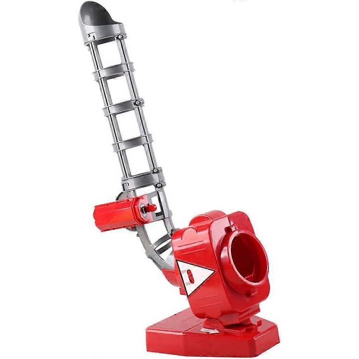 Masina automata de aruncat mingi baseball FG123K0225-260807-1124, din plastic, unghi reglabil, intarziere 5–7 s, functioneaza cu 4xAAA, rosu, 62 x 28 cm