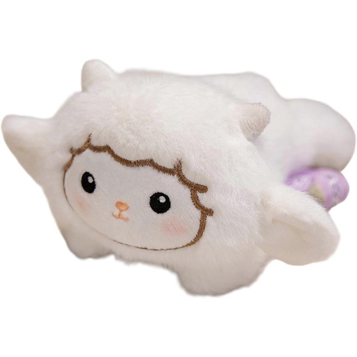 Magnet de frigider plus FG123K0225-260807-1396, design animal culcat, alb, 15 cm
