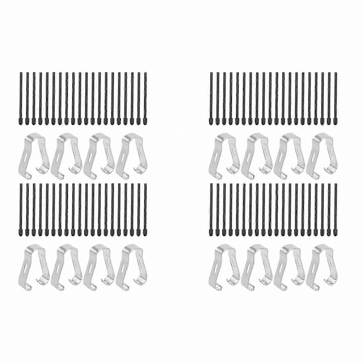 Varfuri de schimb pentru stylus reMarkable 2 Marker Plus FG123K0225-260807-4354, design tip bila, varfuri din fetru, negru, 80 buc. + 16 cleme si unealta de indepartare