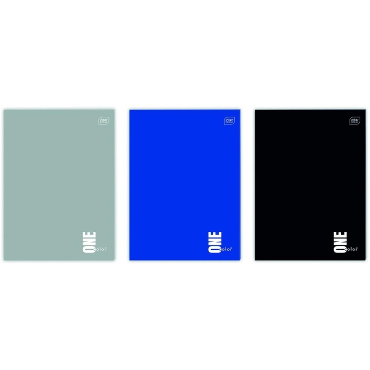 Тетрадка А4 Interdruk One Color 782948, 32 листа, на редове, корица с UV покритие, многоцветна, комплект 10 бр