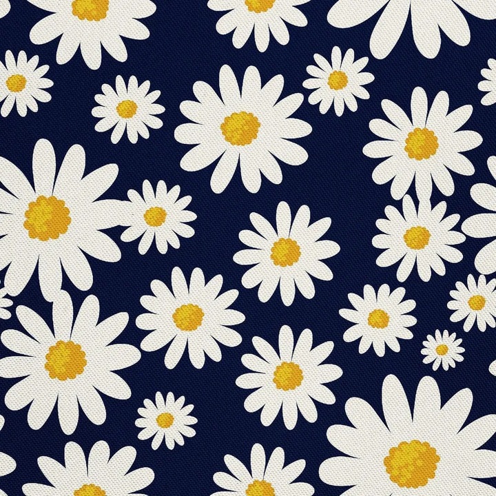 Oxford kültéri textil anyag, margaréta mintás, 100% poliészter PU bevonattal, vízálló, 210 g/m², szélesség 155 cm, K0345-0808-KFCJ-xw79, Többszínű