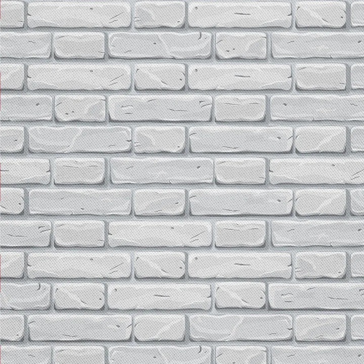 Kültéri textil anyag Oxford K0345-0808-KFCJ-xw05, 100% poliészter, PU bevonat az egyik oldalon, vízálló, 210 g/m², szélesség 155 cm, fehér tégla minta, méterre kapható