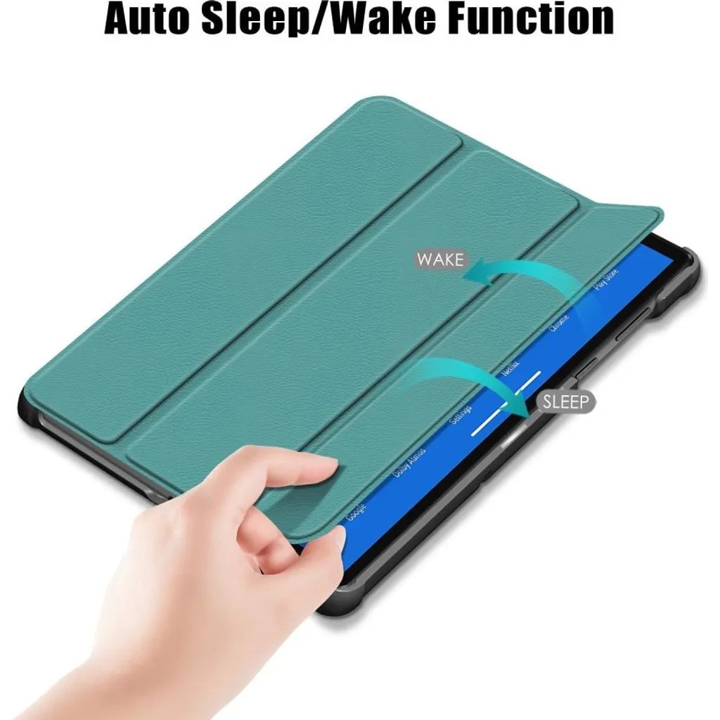 Husa tableta pentru Lenovo Tab M10 FHD Plus, tri-fold cu suport, functie sleep/wake, verde menta, K0345-0808-KFCJ-xw164