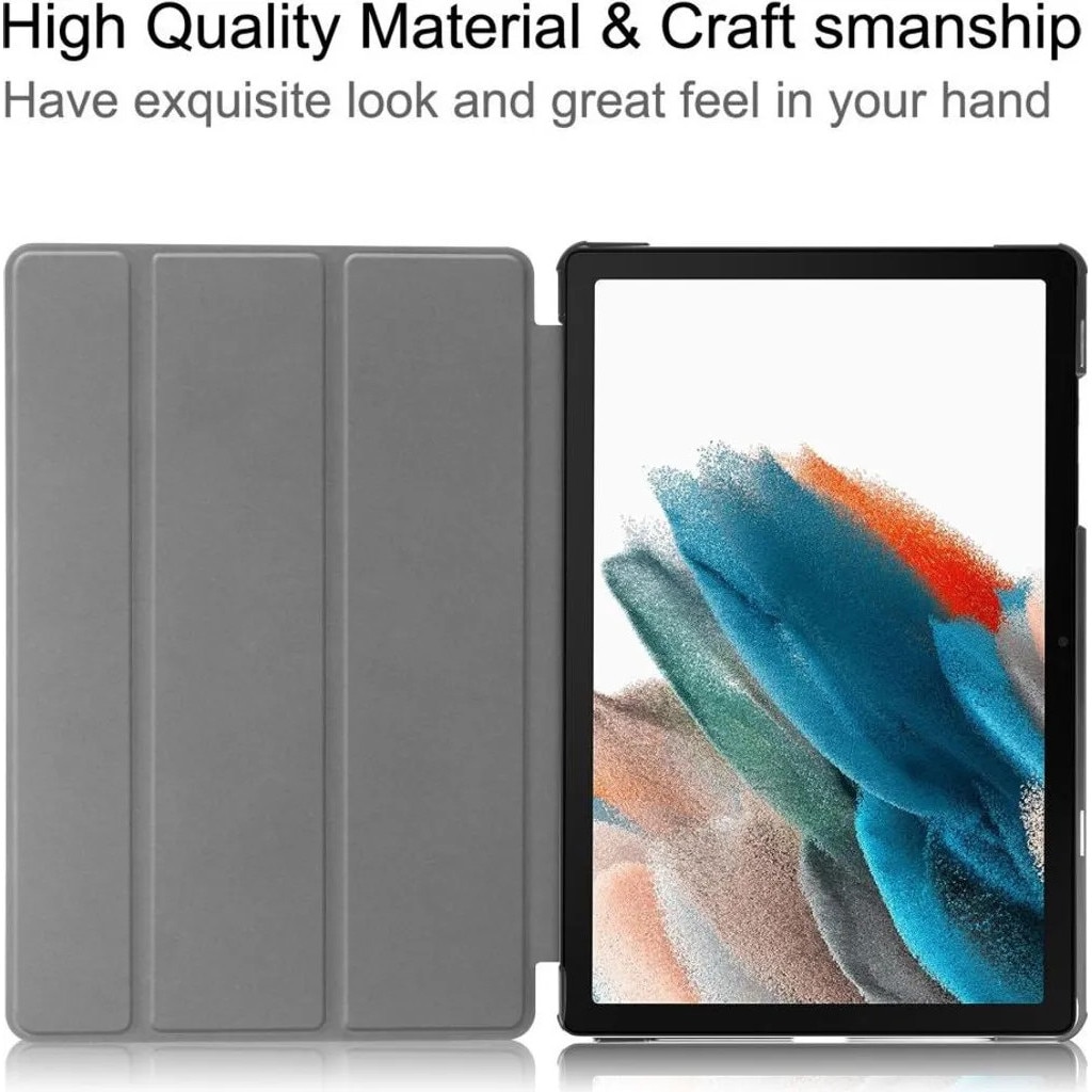 Husa pentru Samsung Galaxy Tab A9 Plus K0345-0808-KFCJ-xw252, tri-fold cu suport si functie sleep/wake, multicolor