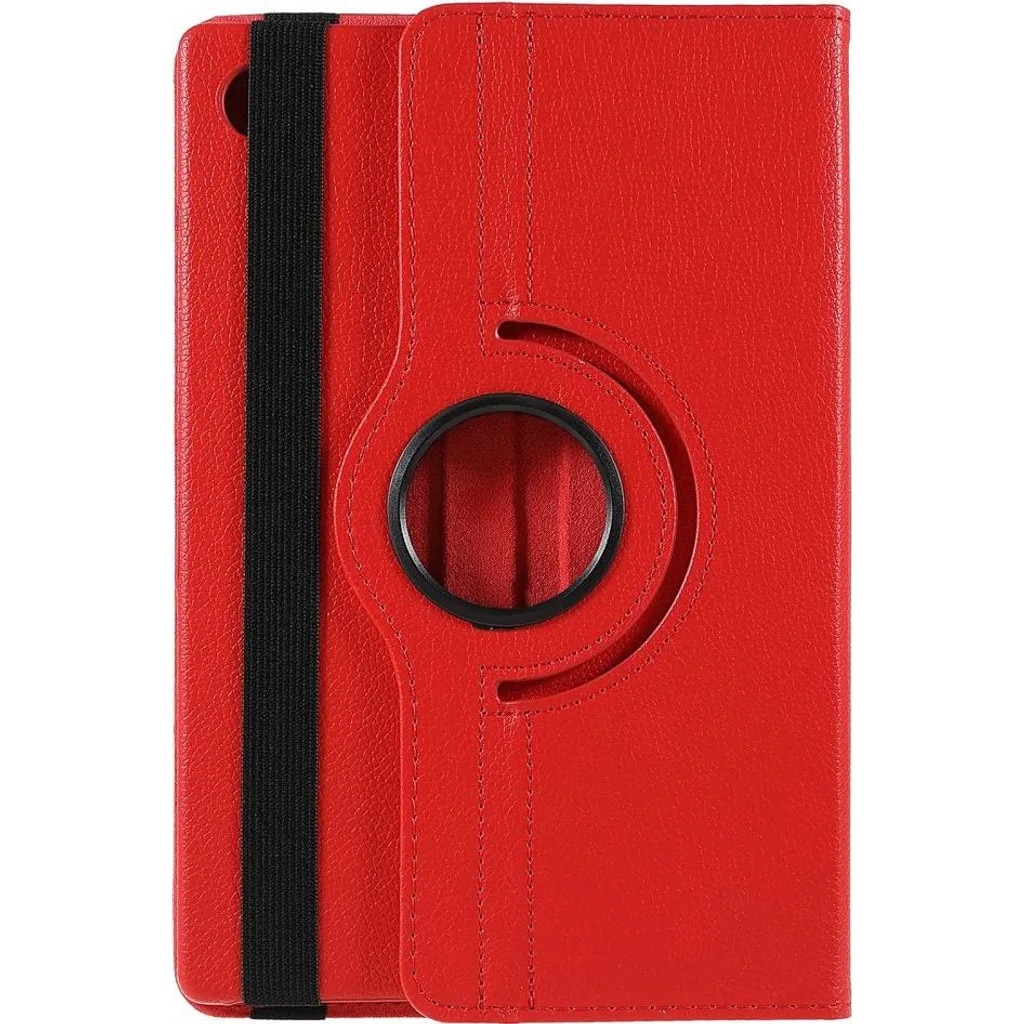 Husa rotativa 360° pentru Samsung Galaxy Tab A8 10.5 (2021) din piele ecologica, rosu, K0345-0808-KFCJ-xw181