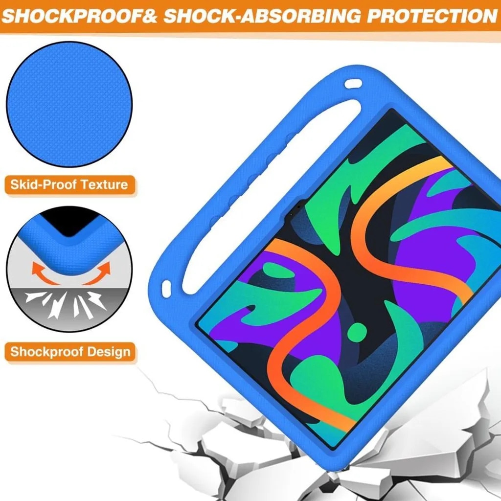 Husa de protectie pentru Lenovo Tab M11 K0345-0808-KFCJ-xw73, antisoc, cu maner si suport incorporat, albastru
