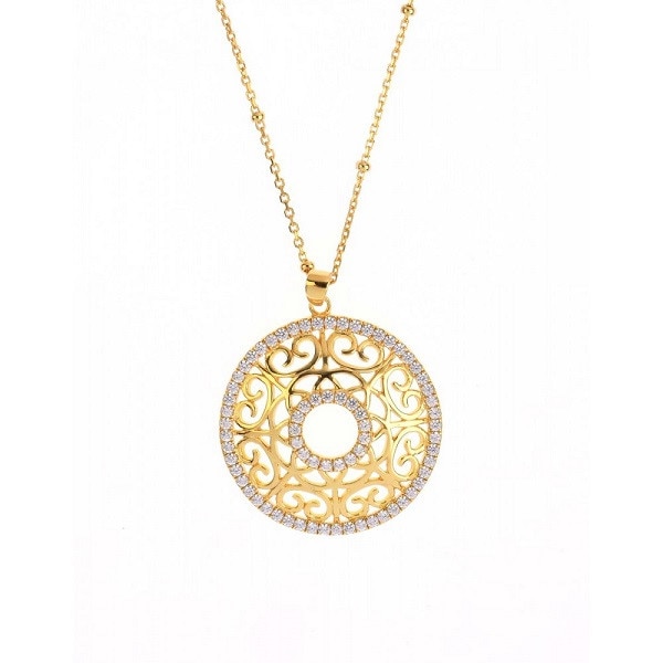 Colier Country din argint 925 placat cu aur glaben 18 K rodiat