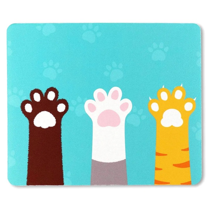 Mousepad pentru gaming K0345-0808-KFCJ-xw2030, suprafata textila, baza antiderapanta, multicolor, 24 x 20 x 0,3 cm